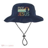 Pick Jesus Religious Musician Idea Guitar Worship Bucket Hat thumb 0