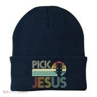 Pick Jesus Religious Musician Idea Guitar Worship Beanie thumb 0