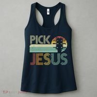 Pick Jesus Religious Musician Idea Guitar Worship Women's Tank Top thumb 3