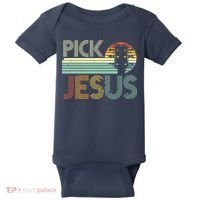 Pick Jesus Religious Musician Idea Guitar Worship Baby Bodysuit thumb 0