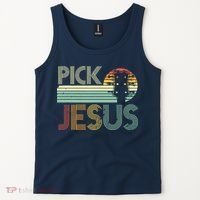 Pick Jesus Religious Musician Idea Guitar Worship Tank Top thumb 2