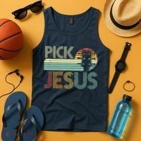 Pick Jesus Religious Musician Idea Guitar Worship Tank Top thumb 4