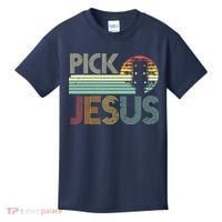 Pick Jesus Religious Musician Idea Guitar Worship Kids T-Shirt thumb 0