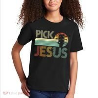 Pick Jesus Religious Musician Idea Guitar Worship Kids T-Shirt thumb 2