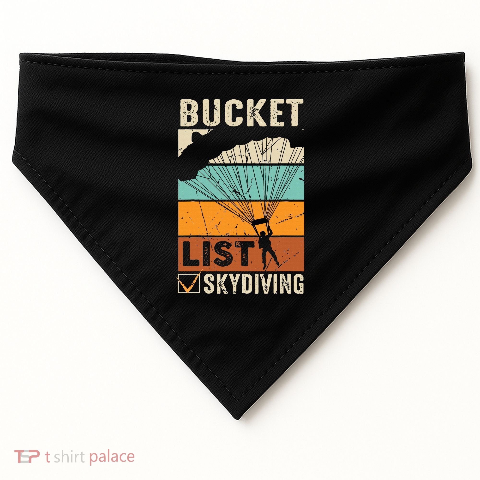 Parachute Jump Skydiver Instructor Bucket Lists Skydiving USA-Made Doggie Bandana
