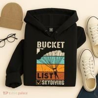 Parachute Jump Skydiver Instructor Bucket Lists Skydiving Hoodie thumb 4