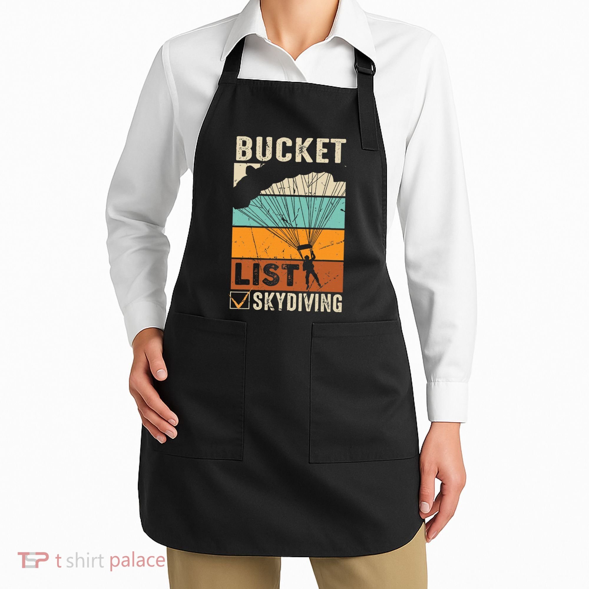Parachute Jump Skydiver Instructor Bucket Lists Skydiving Apron