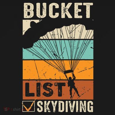 Parachute Jump Skydiver Instructor Bucket Lists Skydiving Tall T-Shirt