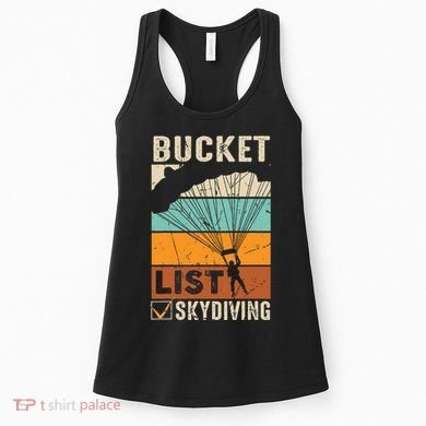 Parachute Jump Skydiver Instructor Bucket Lists Skydiving Women's Tank Top