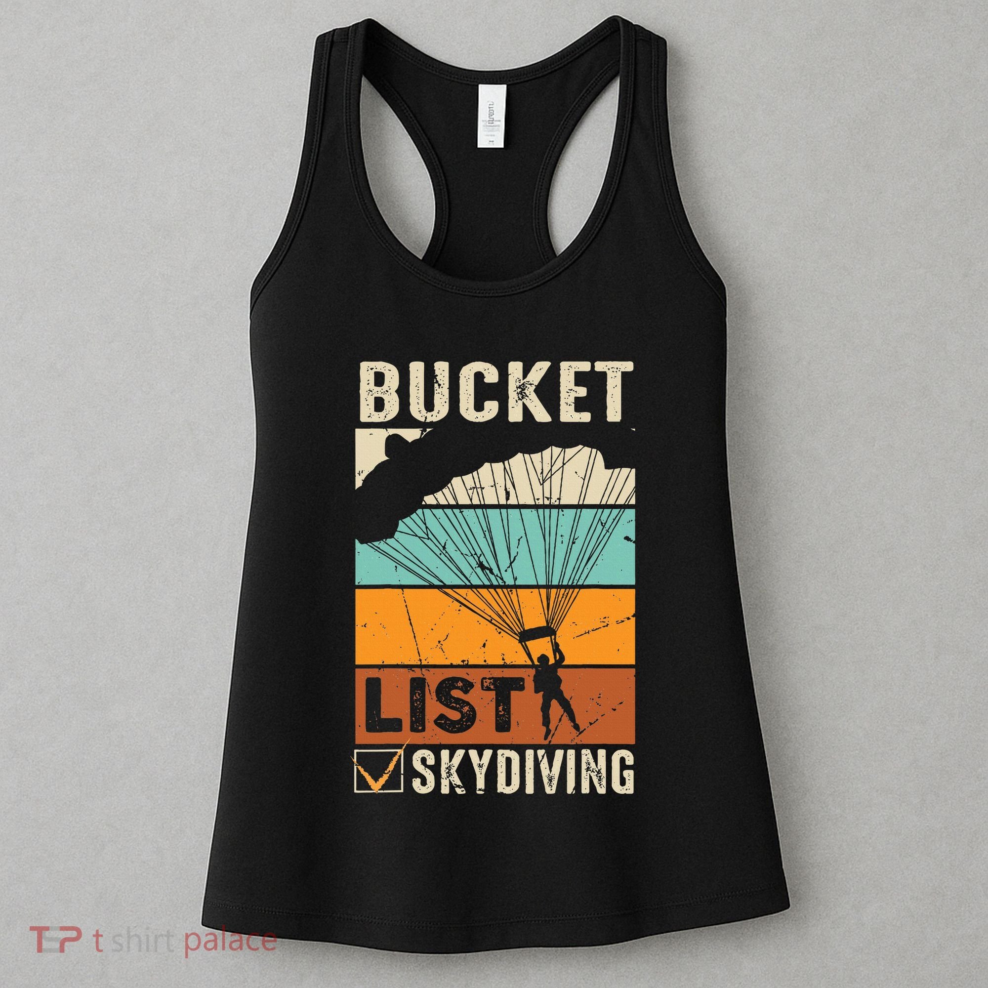 Parachute Jump Skydiver Instructor Bucket Lists Skydiving Women's Tank Top