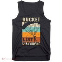 Parachute Jump Skydiver Instructor Bucket Lists Skydiving Tank Top thumb 0
