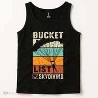 Parachute Jump Skydiver Instructor Bucket Lists Skydiving Tank Top thumb 2