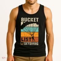 Parachute Jump Skydiver Instructor Bucket Lists Skydiving Tank Top thumb 3