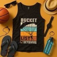 Parachute Jump Skydiver Instructor Bucket Lists Skydiving Tank Top thumb 4