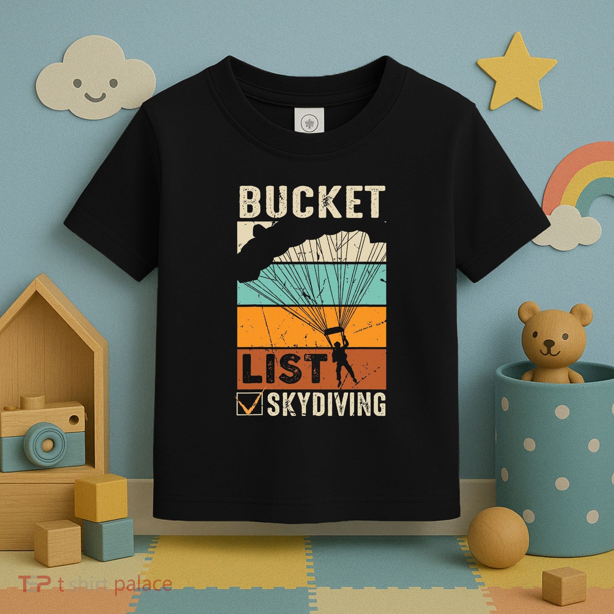 Parachute Jump Skydiver Instructor Bucket Lists Skydiving Toddler T-Shirt
