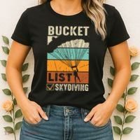 Parachute Jump Skydiver Instructor Bucket Lists Skydiving Women's T-Shirt thumb 2