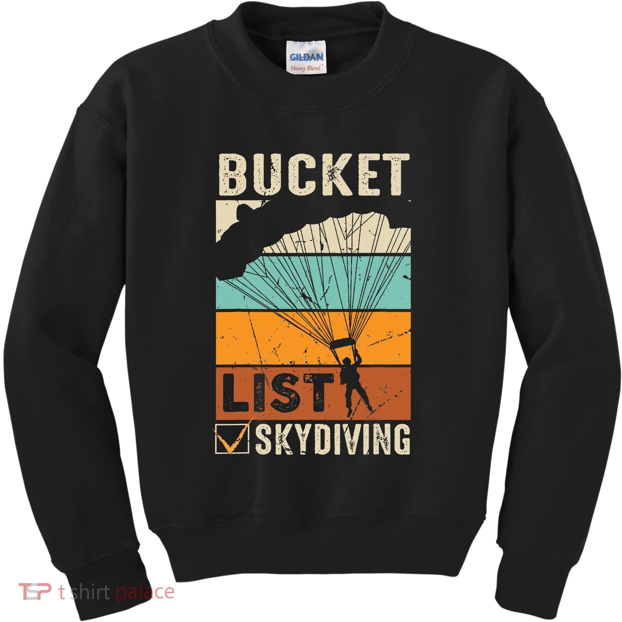 Parachute Jump Skydiver Instructor Bucket Lists Skydiving Kids Sweatshirt