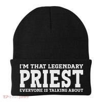 Priest Job Title Employee Funny Worker Profession Priest Beanie thumb 0