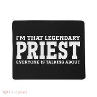 Priest Job Title Employee Funny Worker Profession Priest Mousepad thumb 0
