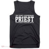 Priest Job Title Employee Funny Worker Profession Priest Tank Top thumb 0