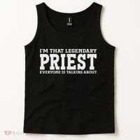Priest Job Title Employee Funny Worker Profession Priest Tank Top thumb 2
