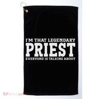 Priest Job Title Employee Funny Worker Profession Priest Golf Towel thumb 0
