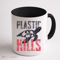 Plastic Kills A Turtle Lover Meaningful Gift Coffee Mug thumb 1