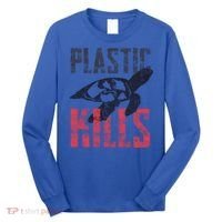Plastic Kills A Turtle Lover Meaningful Gift Long Sleeve Shirt thumb 0