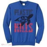 Plastic Kills A Turtle Lover Meaningful Gift Sweatshirt thumb 0