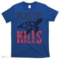 Plastic Kills A Turtle Lover Meaningful Gift T-Shirt thumb 0