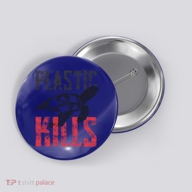 Plastic Kills A Turtle Lover Meaningful Gift Button