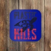 Plastic Kills A Turtle Lover Meaningful Gift Coaster thumb 0