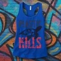 Plastic Kills A Turtle Lover Meaningful Gift Women's Tank Top thumb 3