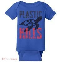 Plastic Kills A Turtle Lover Meaningful Gift Baby Bodysuit thumb 0
