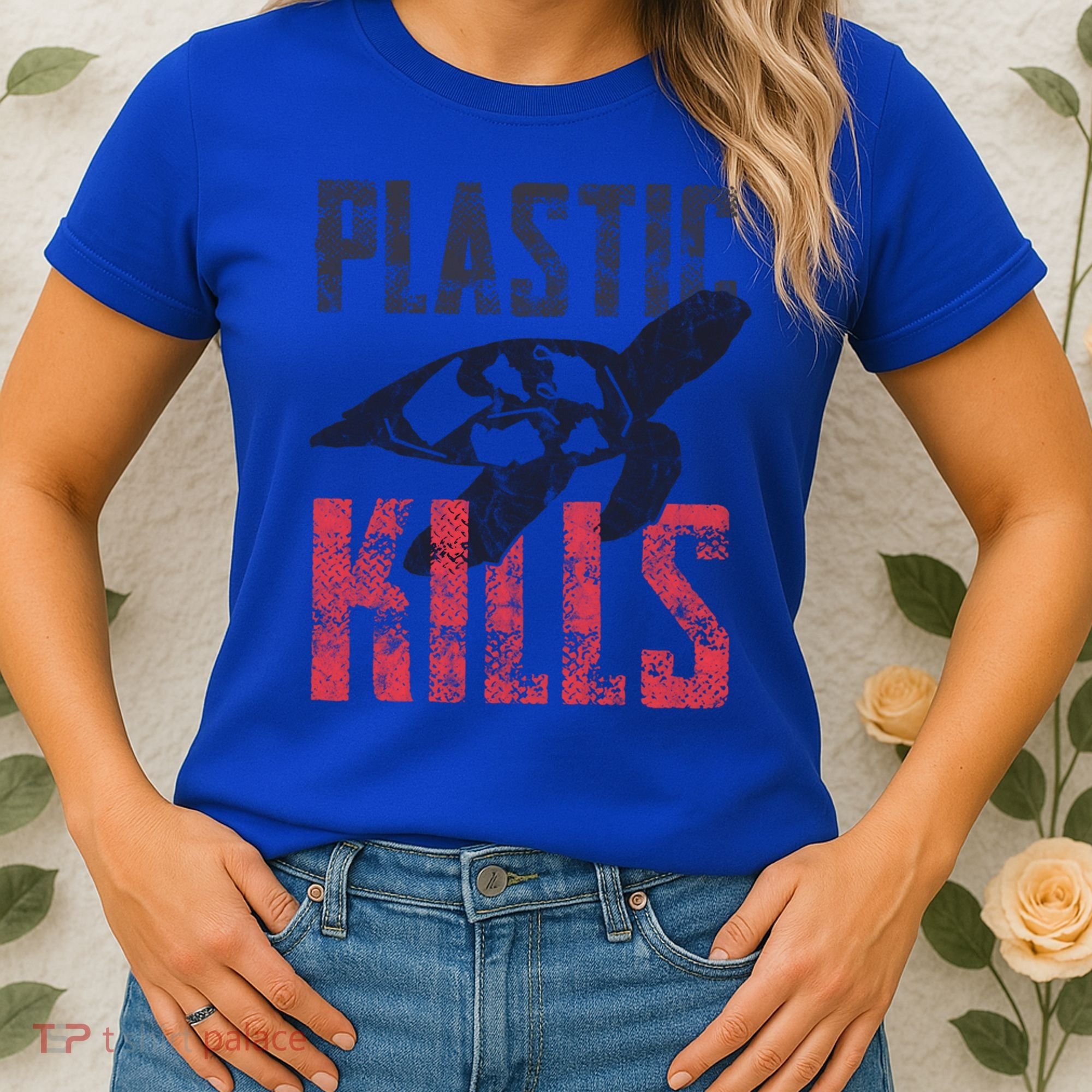 Plastic Kills A Turtle Lover Meaningful Gift Women's T-Shirt