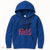 Plastic Kills A Turtle Lover Meaningful Gift Kids Hoodie thumb 0