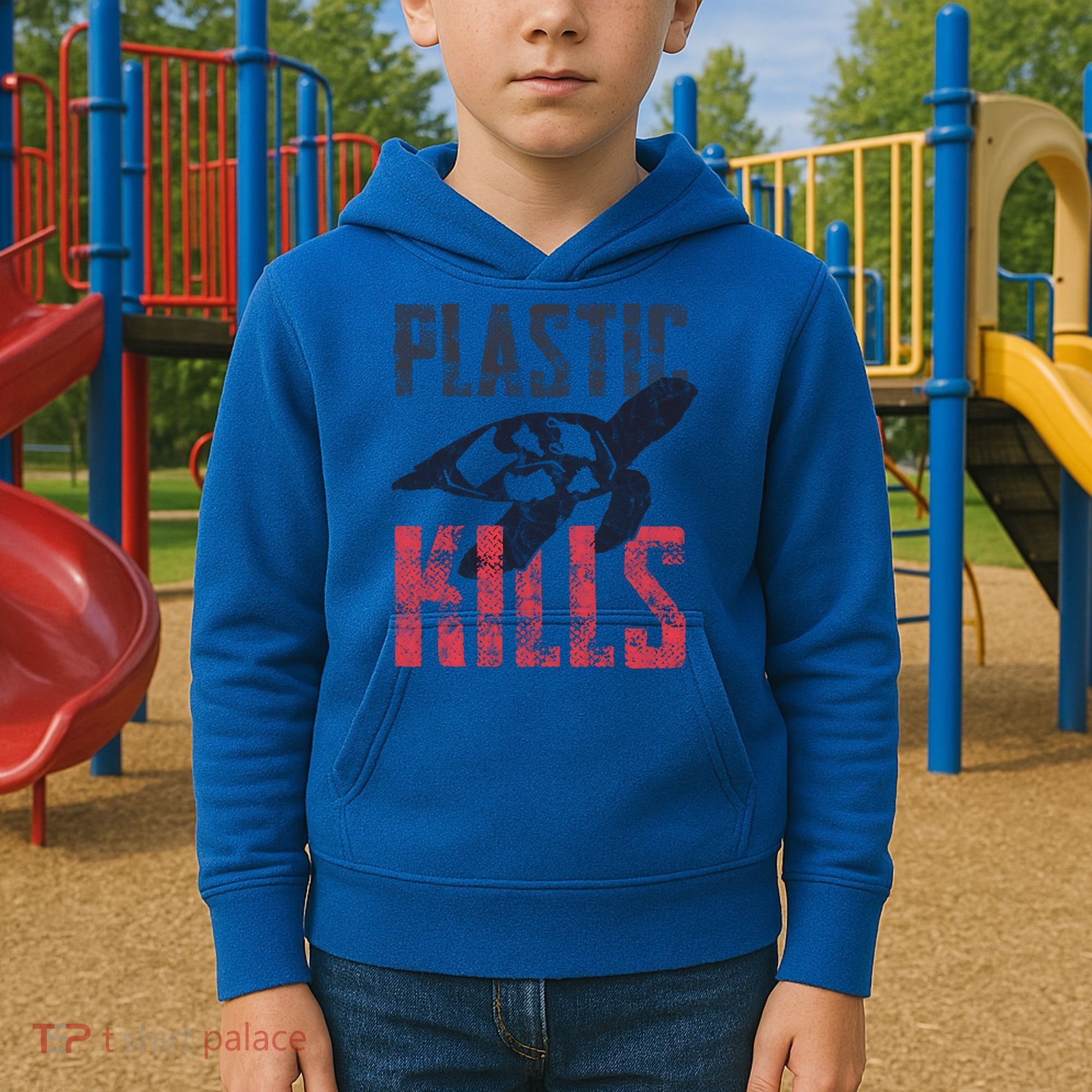Plastic Kills A Turtle Lover Meaningful Gift Kids Hoodie