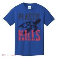 Plastic Kills A Turtle Lover Meaningful Gift Kids T-Shirt thumb 0
