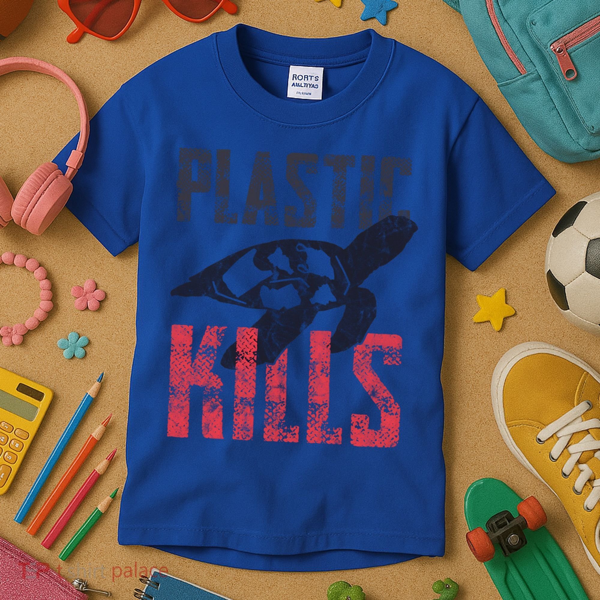 Plastic Kills A Turtle Lover Meaningful Gift Kids T-Shirt