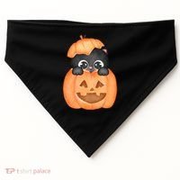 Pumpkin Kitty Cute Halloween USA-Made Doggie Bandana thumb 0