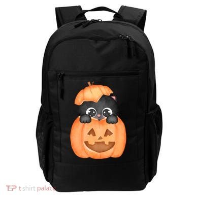 Pumpkin Kitty Cute Halloween Backpack