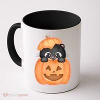 Pumpkin Kitty Cute Halloween Coffee Mug thumb 0