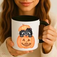 Pumpkin Kitty Cute Halloween Coffee Mug thumb 3