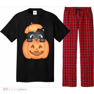 Pumpkin Kitty Cute Halloween Pajama Set