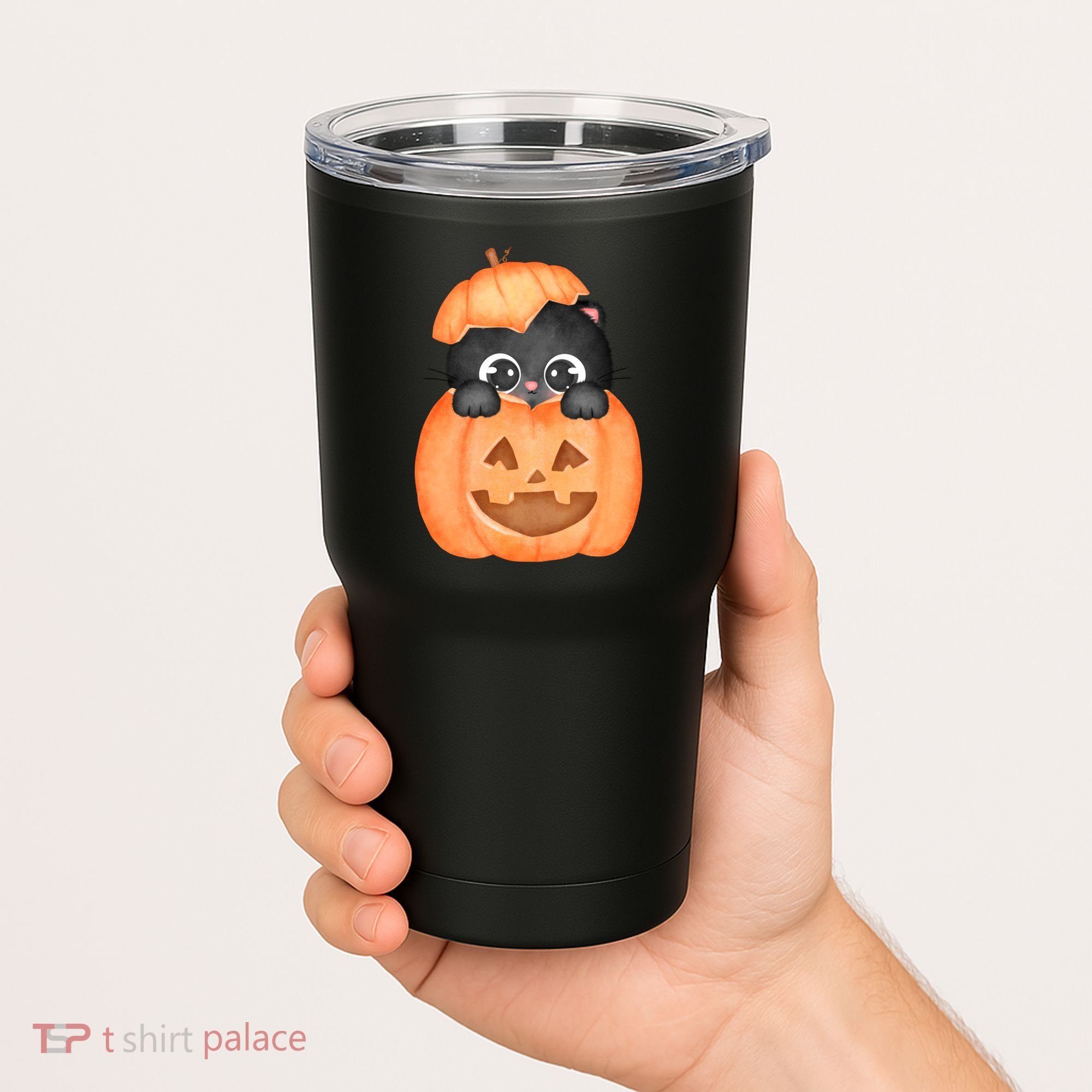 Pumpkin Kitty Cute Halloween Tumbler
