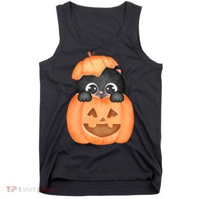 Pumpkin Kitty Cute Halloween Tank Top