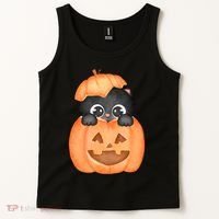 Pumpkin Kitty Cute Halloween Tank Top thumb 2
