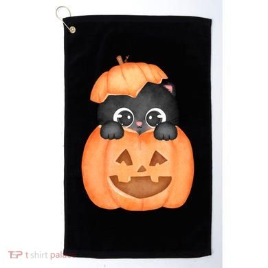 Pumpkin Kitty Cute Halloween Golf Towel