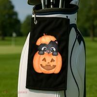 Pumpkin Kitty Cute Halloween Golf Towel thumb 2