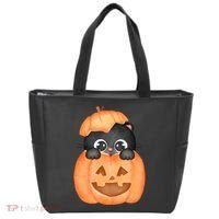 Pumpkin Kitty Cute Halloween Tote Bag thumb 0